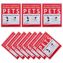 OUNONA 10 Sheets Emergency Pet Stickers: Static Cling Decals for Windows, Rescue for Pets Inside, Ideal for Window and Door Use