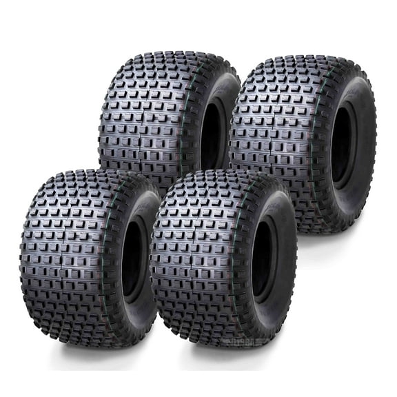 WANDA Set of 4 Sport ATV Tires 22x11-8 22x11x8 4PR Knobby 10032
