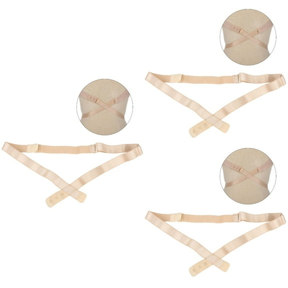 Set of 3 Low Back Bra Converter Belt Strap for Shirt Backless