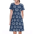 thumbnail image 1 of Easygdp Navy Nautical para Vestido Transpirable de Mujer, Vestido Suelto de Manga Corta con Pliegues y Bolsillos para el Verano, 1 of 6