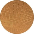thumbnail image 1 of Ahgly Company Indoor Round Patterned Dark Orange Area Rugs, 3' Round, 1 of 6
