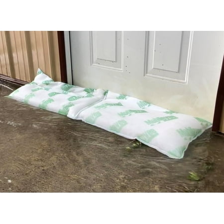 AquaShield Powered by Mobilevee - 12x24 Water-Activated Flood Barrier and Diverter for Homes and Garages - 6 Pack for Flood Protection, Spill Response, and Emergency Leak Containment