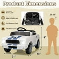 thumbnail image 2 of Akaber Licensed Shelby Kids Electric Car, 12V Ride On Toy with Remote Control, Bluetooth Music for Boys and Girls, 2 of 9
