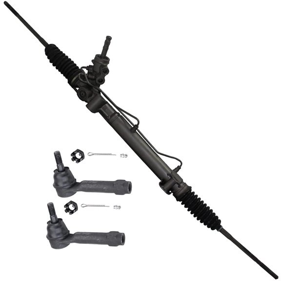 Detroit Axle - Rack and Pinion for 2004-2008 Chrysler Pacifica 2005 2006 2007, Complete Power Steering Rack & Pinion Assembly, 2 Outer Tie Rods Replacement