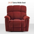 thumbnail image 4 of MCombo Oversized 24.8" Seat Width Large Dual Motor Power Recliner Lift Chair for Tall Elderly, Infinite Position, Burgundy Fabric, 4 of 9