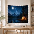 thumbnail image 5 of Mountain Camping Under Starry Night Sky, Peaceful Celestial Style for Nature Lovers Nature-Inspired Decor, Housewarming Gift Tapestry Wall Hanging for Bedroom, Living Room and Dorm, 5 of 7