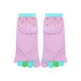 thumbnail image 2 of Unique Bargains Chaussettes à Bout Extensible Imprimé Lettres Rabbit Longueur Cheville Violet, 2 of 2