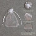 thumbnail image 2 of 100pcs Premium Sheer Organza Bags, White Wedding Favor Bags With Drawstring, 4x4.72 Jewelry Gift Bags For, 2 of 3