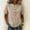 Khaki, variant on ClodeEU Women's Henley Neck Short Sleeve Shirt,Casual Relaxed Fit Basic Blouse Dark Blue,Women's Plus L