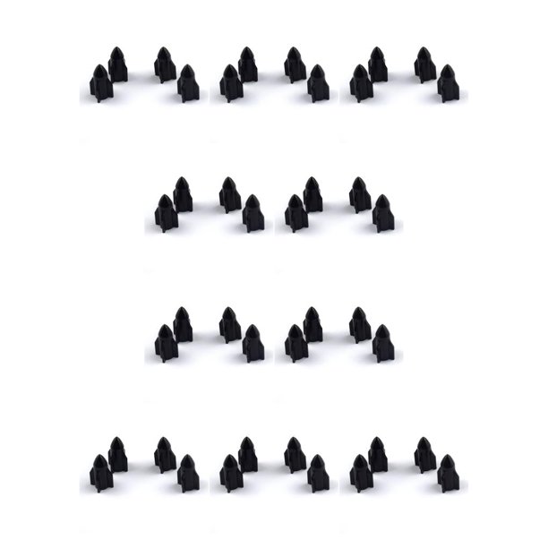 Speravity 4 piezas tapas de vástago de válvula de neumático accesorios de cubierta universales componentes modificados vehículos rueda cubierta de aire Negro 10piezas