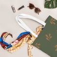 thumbnail image 5 of YFYANG Reusable Cotton Canvas Tote Shopping Bag, Dark Green Leaf Pattern Washable Portable Grocery Bag for Daily Travel, 5 of 8