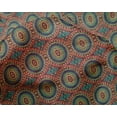 thumbnail image 4 of oneOone Silk Tabby Fabric Floral Mandala Block Printed Craft Fabric BTY 42 Inch Wide, 4 of 4