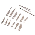 thumbnail image 2 of 16Pcs Craft Hobby Cutter Set Precision Cutting Blades & Tweezers For Wood Caving, 2 of 7