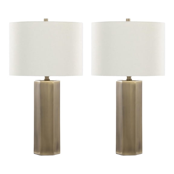 LumiSource Huit 26" Metal Table Lamp - Set of 2