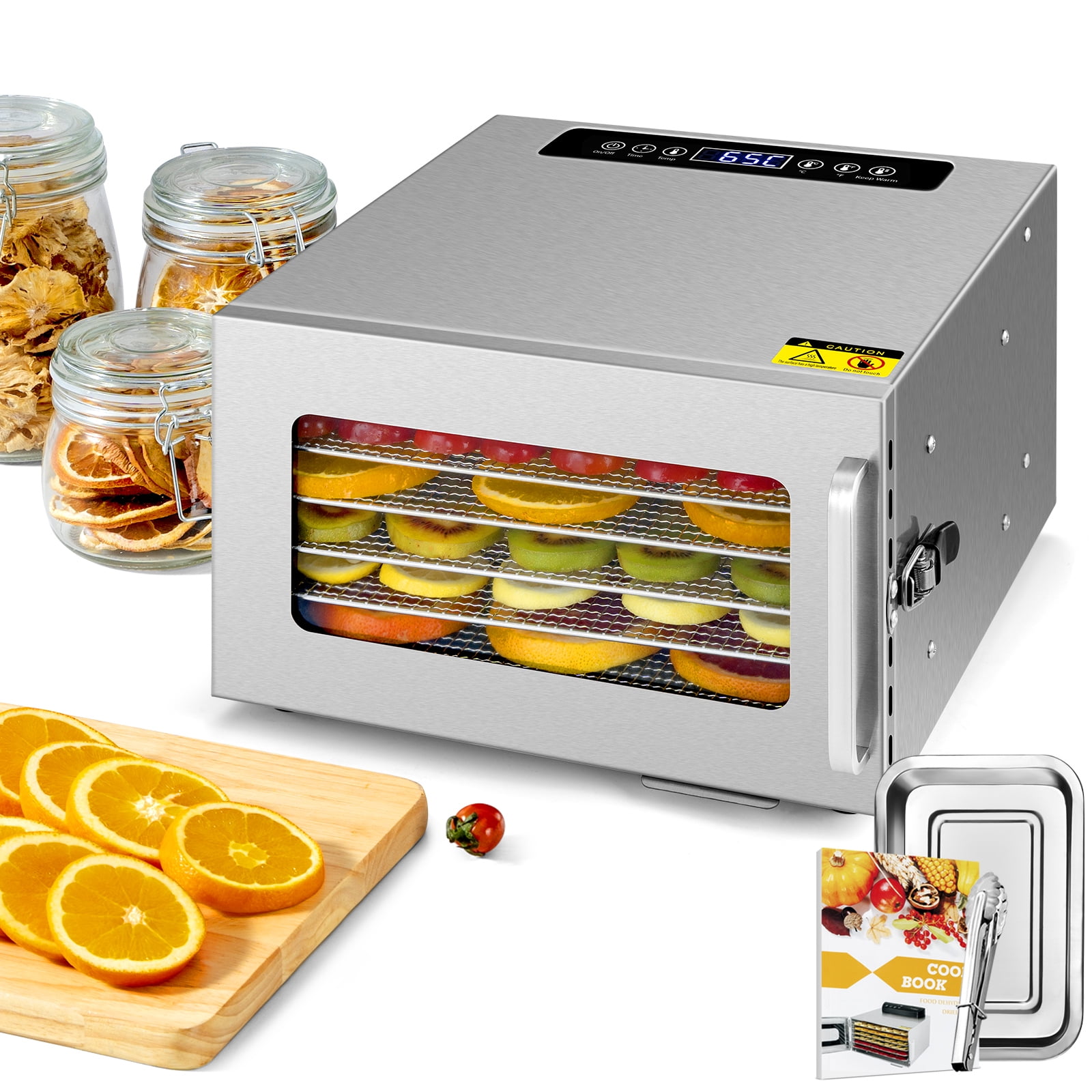 Kwasyo Food Dehydrator, 12 Layers Commercial Stainless Steel Fruit  Dehydrator, 1000W 