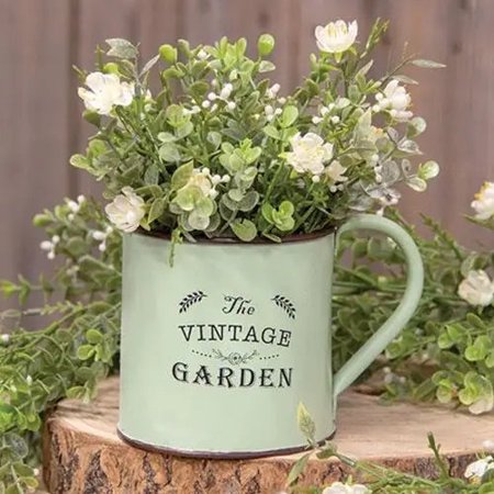

Green Metal Vintage Garden Market Mug