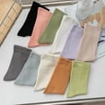 thumbnail image 2 of 11Pairs Womens Cotton Crew Socks, Thin Soft Comfort Breathable Dress Socks, Above Ankle Crew Socks for Business, Casual, 2 of 5