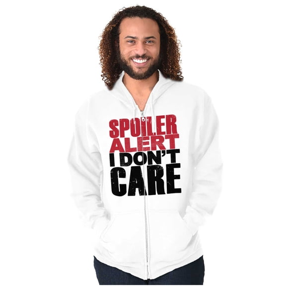 Spoiler Alert Rude Sarcastic Humor Zip Up Hoodie Men's Women's Brisco Brands S