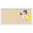 thumbnail image 2 of PinPix 24x12 Custom Cork Bulletin Board Peaks Modern Pattern Beige Poster Board Has a Fabric Style Canvas Finish, Framed in Peaks Modern Pattern Beige, by ArtToFrames (PinPix-1792), 2 of 6