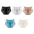 thumbnail image 4 of 3-Pack Thin Breathable Ladies Ice Silk Panties Lace Lace Cotton Crotch Seamless Sexy Briefs, 4 of 4