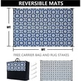 thumbnail image 2 of HUGEAR Outdoor Rugs Clearance 6'x9' Waterproof Patio Rugs Area Rugs Plastic Straw Rugs, Camping RV Rugs for outside, Balcony, Pool, Deck Rug, 2 of 6