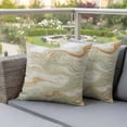 thumbnail image 5 of Pack of 2 Outdoor Pillow Covers 26x26 Inch Waterproof Sage Green Marble Throw Pillow Covers,Decorative Couch Pillow Case Sham Contemporary Abstract Fluid Art Patio Garden Pillowcases Cushion Covers, 5 of 8