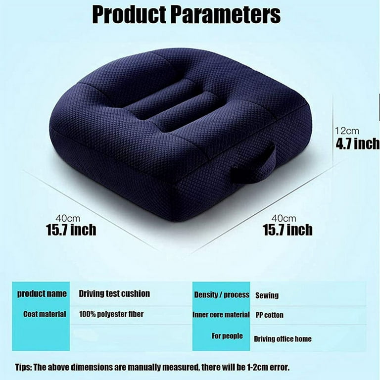 Car Driving seat Cushion, Dwarf Adult Booster seat Cushion, Adult seat  Cushion, Truck Driver Thickening Booster Cushion, heightened Office Chair  Cushion, Suitable for Cars, Trucks, Offices, etc. 