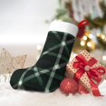 thumbnail image 6 of Flannel Christmas Stocking 17.7×11×7in Soft And Light Touch Good Socks Splicing Design Can Be Used For Hanging Green Buffalo Plaid Check Tartan Scotland_2, 6 of 8
