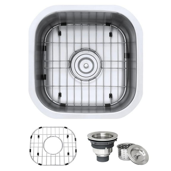 Ruvati 16 x 16 inch Bar Prep Sink Undermount 16 Gauge Stainless Steel