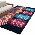 thumbnail image 6 of 4th of July Area Rug 4x6 Washable Rug Non Slip American Flag Independence Day Floral Black Large Area Rug Indoor Floor Carpet for Entryway Bedroom Kitchen Living Room Home Office Dining Room Nursery, 6 of 8