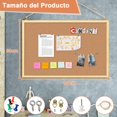 thumbnail image 2 of Tablero de Corcho Tablero de Mensajes Suave Colgante Pared, Tabl&oacute;n de Enmarcado Pizarr&oacute;n Grande de Anuncios Fotos Notice Message Framed Bulletin Board 5 Chinchetas para Oficina E, 2 of 7
