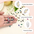 thumbnail image 3 of Uxcell 15 Pcs Horse Eye Shape Rhinestones, 10 x 5 mm Marquise Point Back Rhinestone Beads Glass Crystal Faceted Gems for Jewelry Making DIY Crafts Costume Crystal, Colorful, 3 of 7