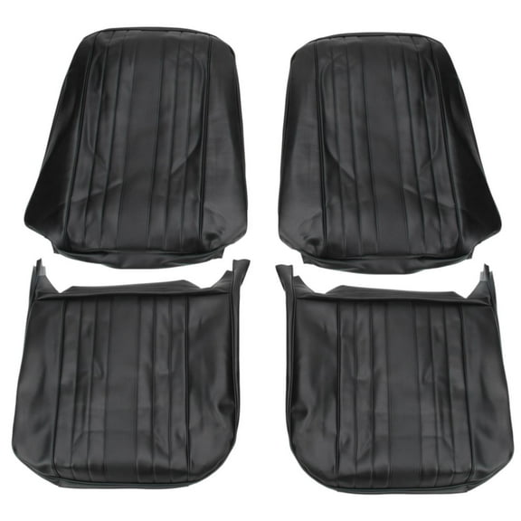 PUI  69AS10U Bucket Seat Upholstery, 1969 Chevelle/El Camino, Black