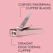 Japonesque Fingernail & Toenail Clippers, Stainless Steel, 2 pack