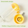 thumbnail image 4 of Bebedero de resina para mascotas portátil desmontable lindo colorido boquilla de acero inoxidable a prueba de fugas 400ml bebedero colgante Suministros de alimentación y agua para Amarillo Billuyoard PT004403-04, 4 of 6