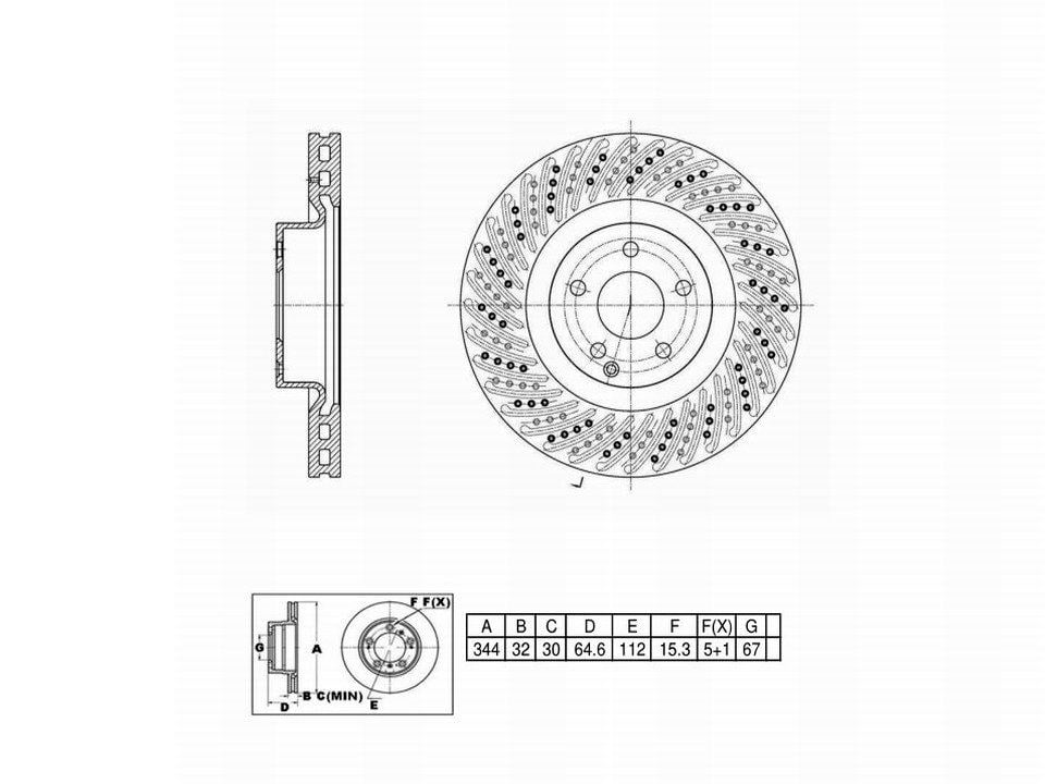 Winstop Brake Rotor, Front WS252054, Mercedes-Benz E550 2011-2010