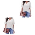 thumbnail image 1 of Blusa Qarigey Mujer Cuello en V Manga Corta, 1 of 6