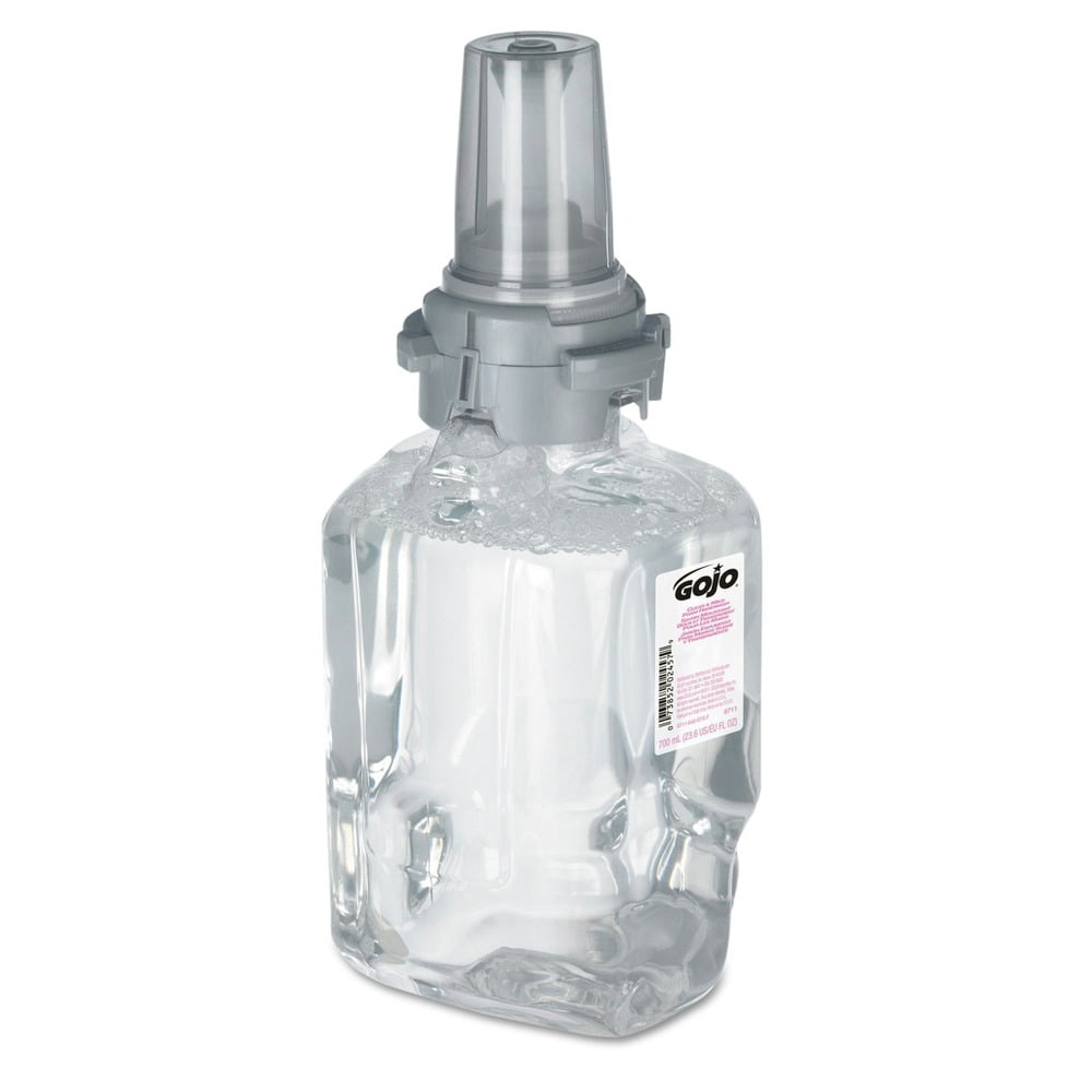 GOJO Industries 8711-04 700 mL Clear and Mild Foam Handwash Refill for ADX-7 Dispenser - Fragrance-Free (4/Carton)