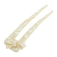 thumbnail image 4 of Unique Bargains 1 Pc Chignon Pin Bow Hair Hairpin for Women Yellow White, 4 of 5