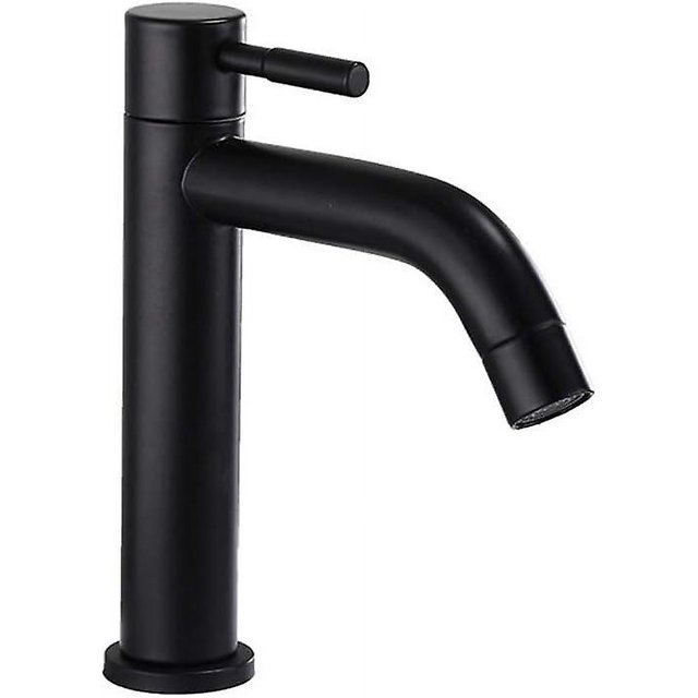 Grifo de baño de acero inoxidable negro mate