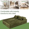 thumbnail image 4 of New Folding Convertible Sofa Bed with Pillow Queen Size- Comfy Portable Sleeper Chair Floor Sofa Lounge for Living Room Bedroom, No Assemble Required, 4 of 9