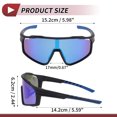 thumbnail image 4 of 1 Set de Gafas de Motocicleta Antideslumbrantes Tri-Acetato de Celulosa PC UV400 Lentes Azules Montura Negra y Azul para Hombres y Mujeres, 4 of 6