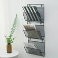 thumbnail image 1 of Elodie WALL RACK IRON NEWSPAPER HOLDER STORAGE SHELF BOOKCASE HOLDER Gold, Black, 1 of 8
