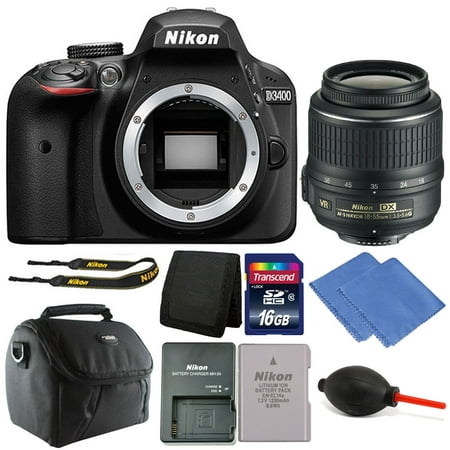 Nikon D3400 24MP Digital SLR Camera with 18-55mm VR Lens + 16GB Great Value