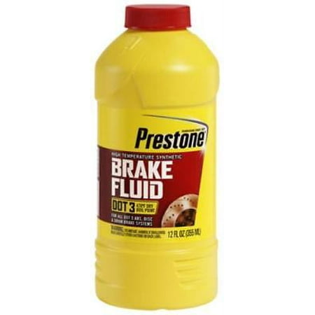 - Prestone 12 OZ Heavy Duty Brake Fluid For Disc Or Drum Brakes Meet 4PK