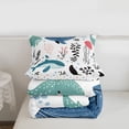 thumbnail image 5 of meiyoeat Whale Jellyfish Ocean Pattern Full Size Comforter Sets,Sea Animal Print Bedding Comforter Set For Girl,Reversible,3-Piece,1 Comforter and 2 Pillowcases, 5 of 7