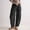 Black plus size wide leg pants a1, variant on Cagogo Women Plus Size Wide Leg Elastic Waist Trousers with Pockets Casual Solid Loose Ankle Pants Workout Lounge Stretchy Daily Wear, Gray M
