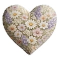 thumbnail image 1 of SLYNSHome Flower Printed Heart Pillows Love Heart Shaped Pillow Faux Rabbit Throw Pillows Home Decoration, 1 of 9