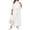 White, variant on Solid Color 2 Pieces Plus Size Sets Women Three Quarter Sleeve Tops and Wide Leg Pants