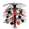Party Central Pack of 6 Black and Red Casino Cascade Tabletop Centerpiece Decors 18"
